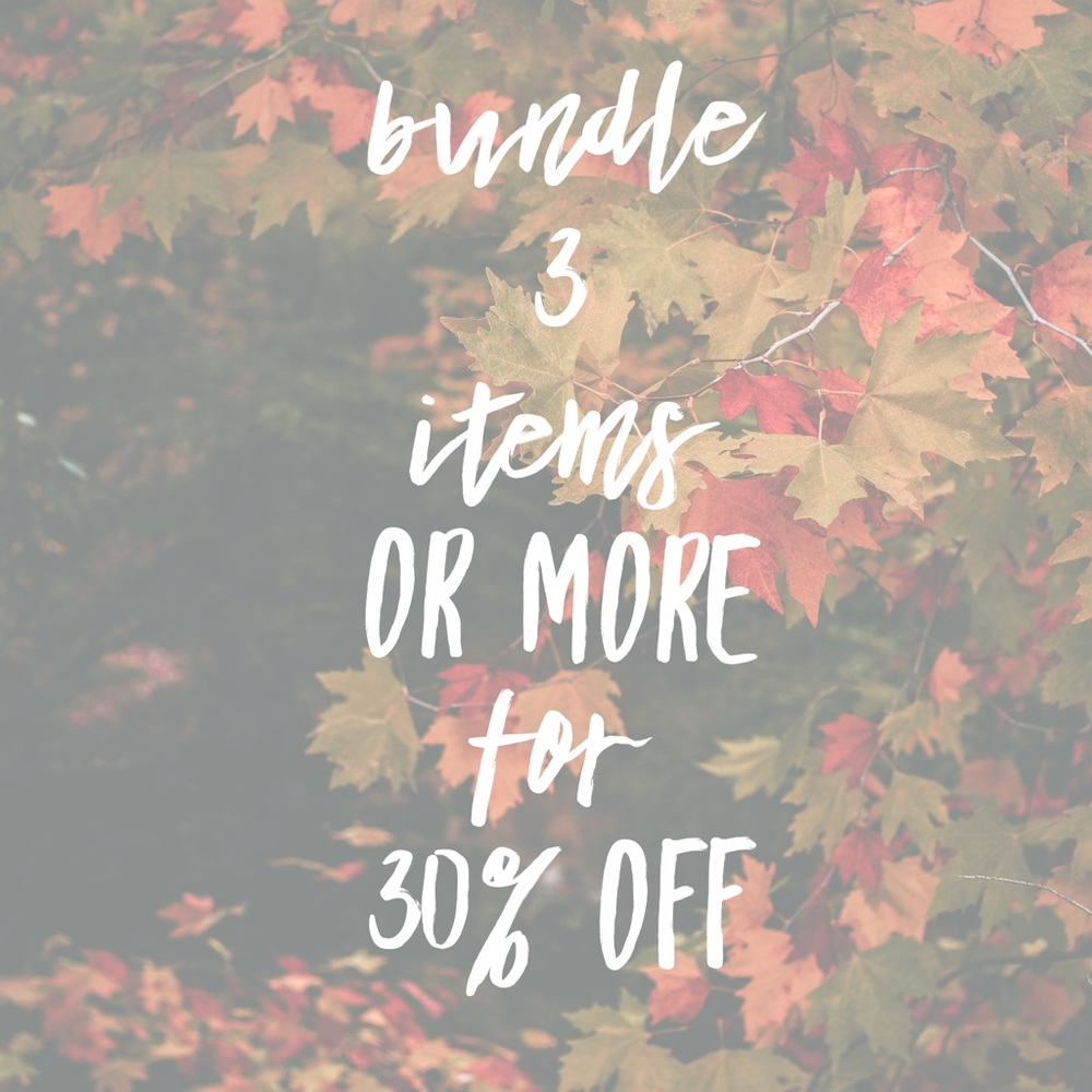 Bundle items for 30% off 🛍🛍